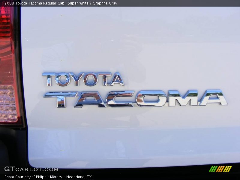 Super White / Graphite Gray 2008 Toyota Tacoma Regular Cab