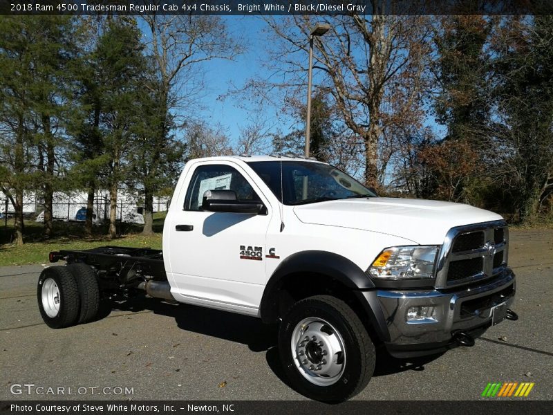 Bright White / Black/Diesel Gray 2018 Ram 4500 Tradesman Regular Cab 4x4 Chassis