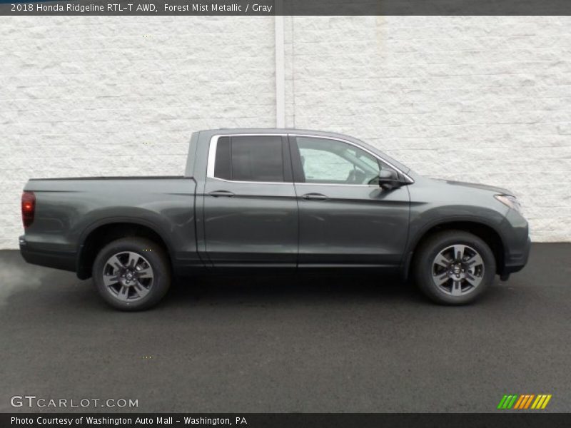 Forest Mist Metallic / Gray 2018 Honda Ridgeline RTL-T AWD