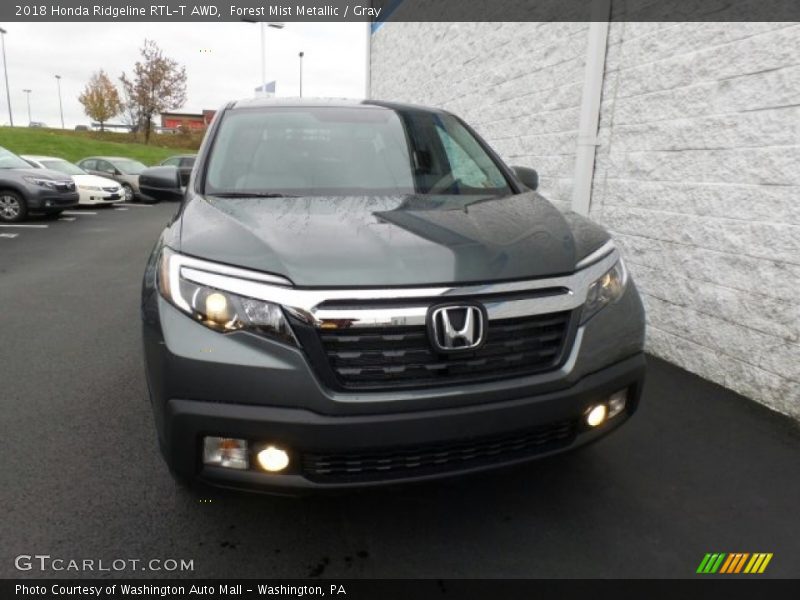 Forest Mist Metallic / Gray 2018 Honda Ridgeline RTL-T AWD