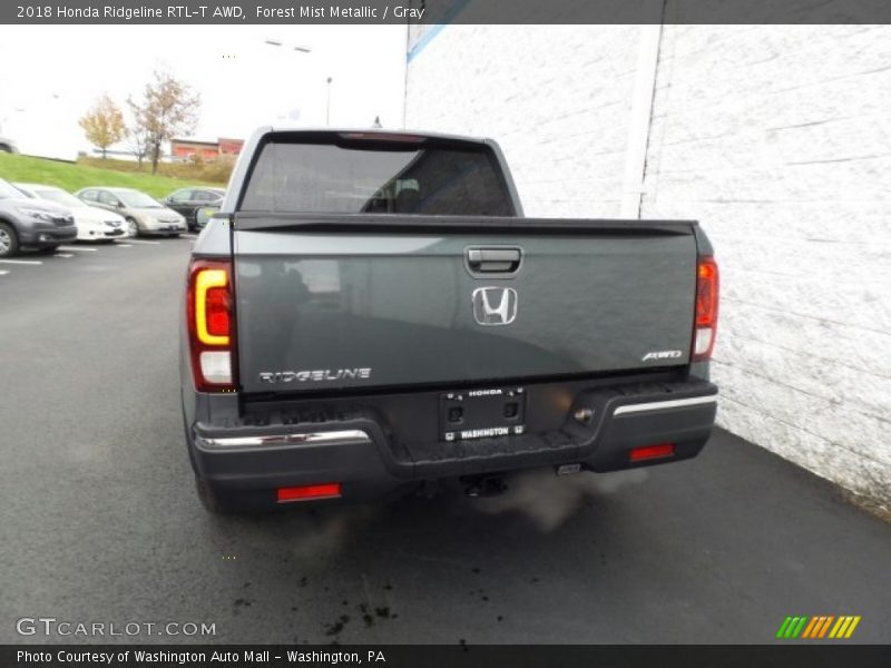 Forest Mist Metallic / Gray 2018 Honda Ridgeline RTL-T AWD