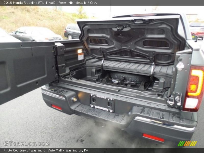 Forest Mist Metallic / Gray 2018 Honda Ridgeline RTL-T AWD