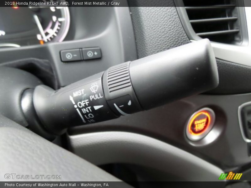 Forest Mist Metallic / Gray 2018 Honda Ridgeline RTL-T AWD