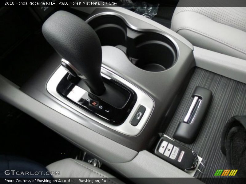 Forest Mist Metallic / Gray 2018 Honda Ridgeline RTL-T AWD