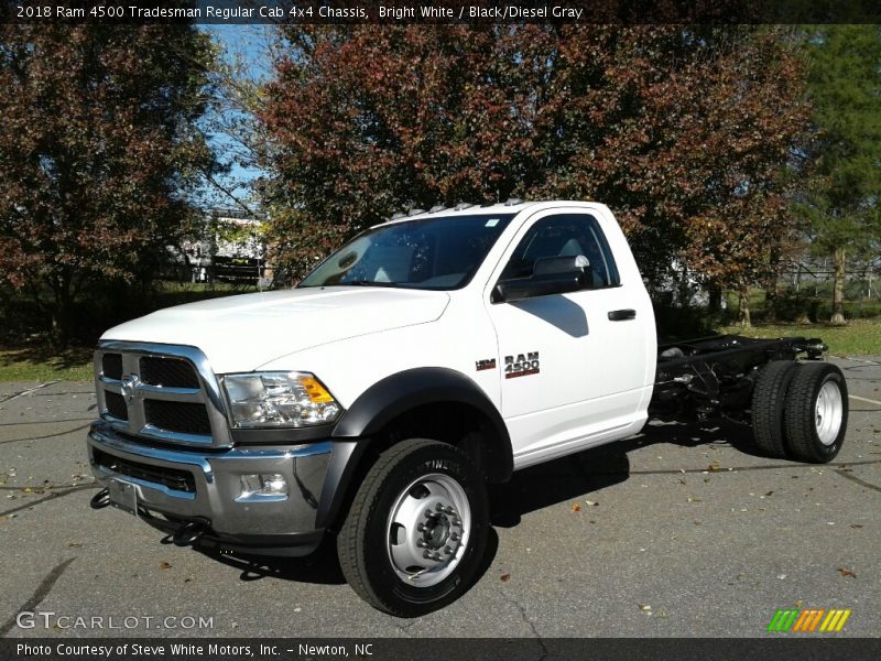 Bright White / Black/Diesel Gray 2018 Ram 4500 Tradesman Regular Cab 4x4 Chassis