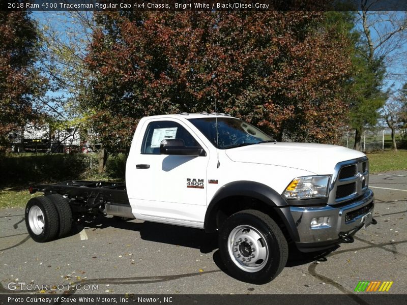 Bright White / Black/Diesel Gray 2018 Ram 4500 Tradesman Regular Cab 4x4 Chassis