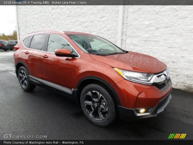 Molten Lava Pearl / Ivory 2018 Honda CR-V Touring AWD