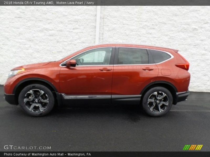 Molten Lava Pearl / Ivory 2018 Honda CR-V Touring AWD