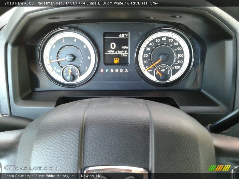 Bright White / Black/Diesel Gray 2018 Ram 4500 Tradesman Regular Cab 4x4 Chassis