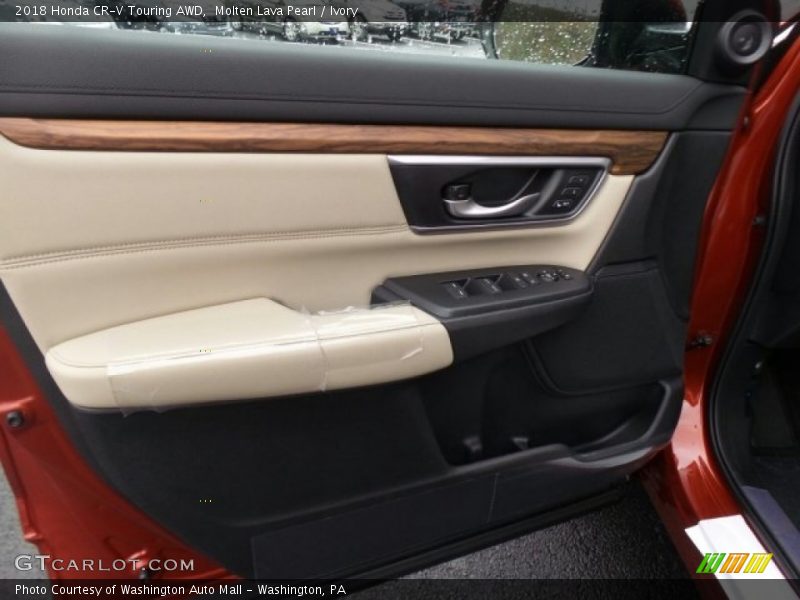 Molten Lava Pearl / Ivory 2018 Honda CR-V Touring AWD