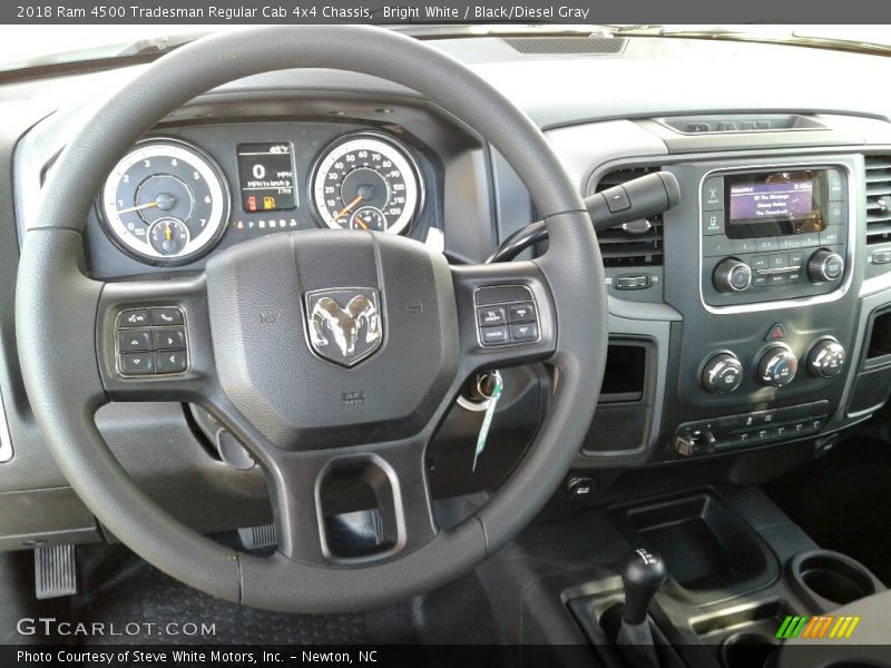 Bright White / Black/Diesel Gray 2018 Ram 4500 Tradesman Regular Cab 4x4 Chassis