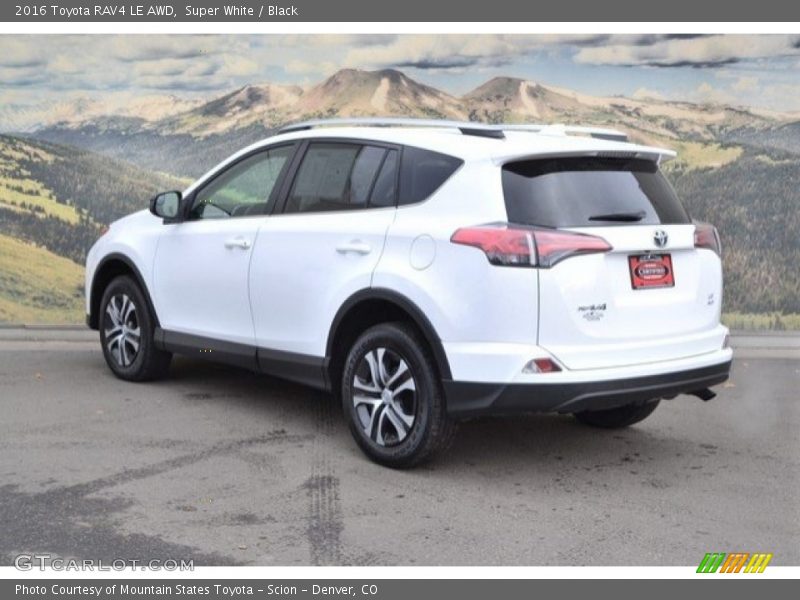 Super White / Black 2016 Toyota RAV4 LE AWD