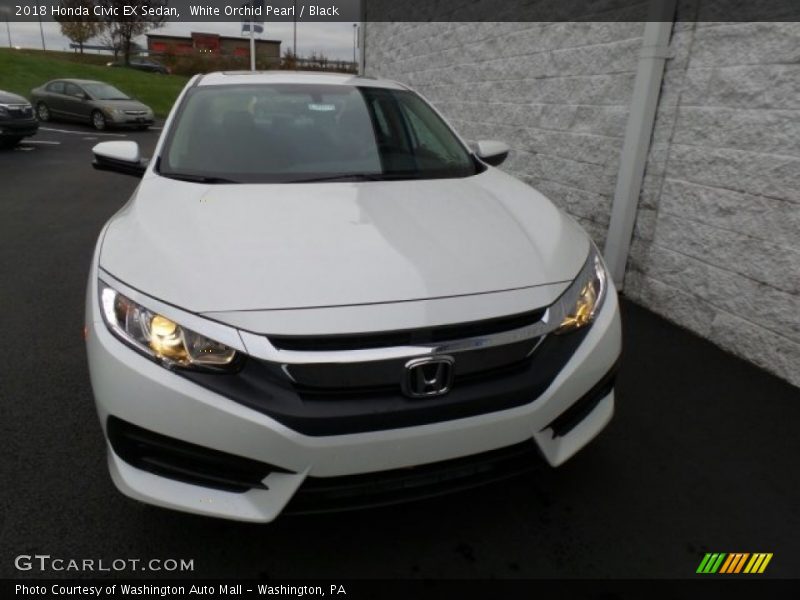 White Orchid Pearl / Black 2018 Honda Civic EX Sedan