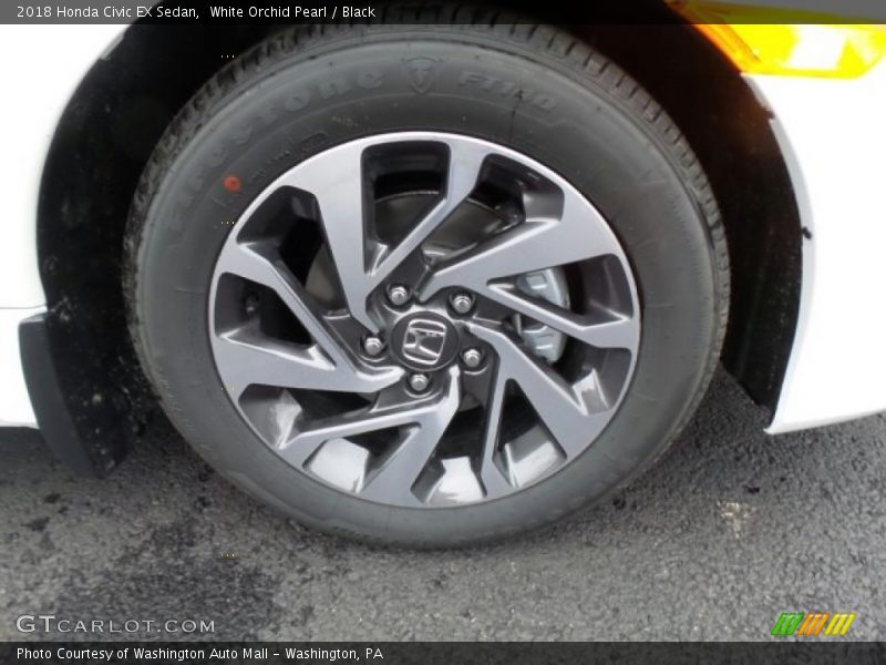 White Orchid Pearl / Black 2018 Honda Civic EX Sedan