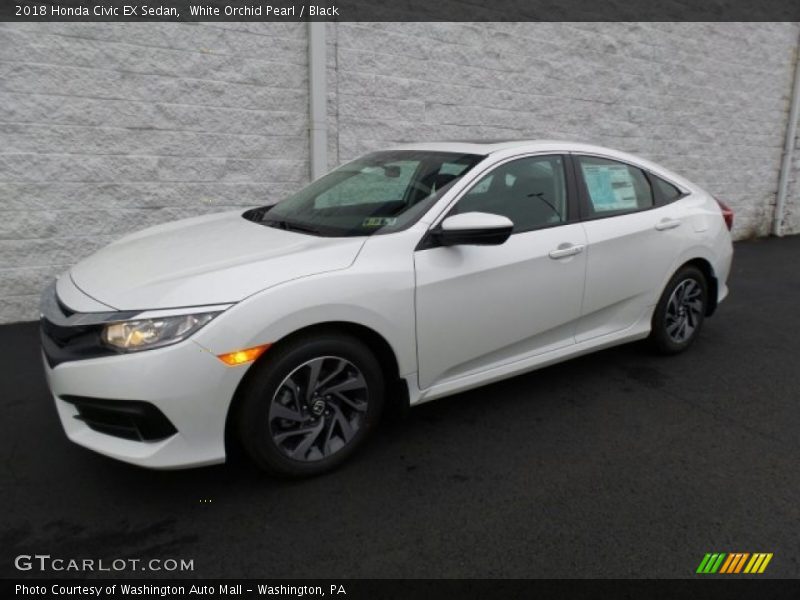 White Orchid Pearl / Black 2018 Honda Civic EX Sedan