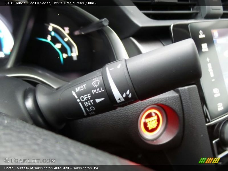 White Orchid Pearl / Black 2018 Honda Civic EX Sedan
