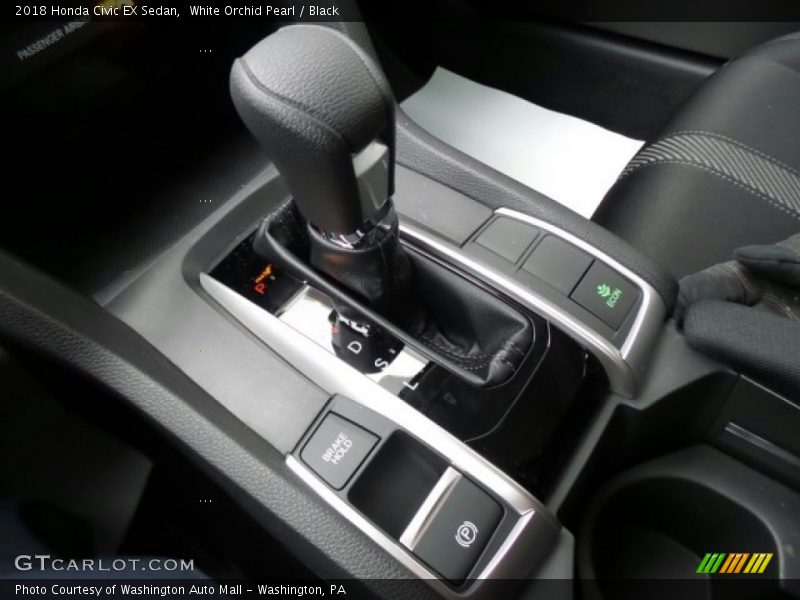 White Orchid Pearl / Black 2018 Honda Civic EX Sedan