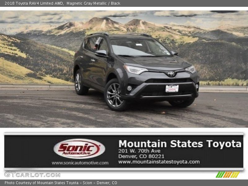 Magnetic Gray Metallic / Black 2018 Toyota RAV4 Limited AWD