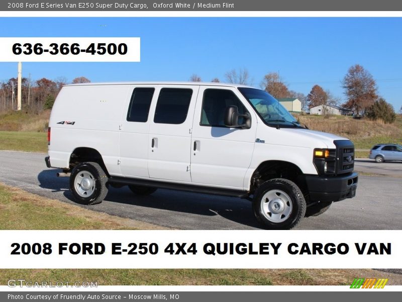 Oxford White / Medium Flint 2008 Ford E Series Van E250 Super Duty Cargo