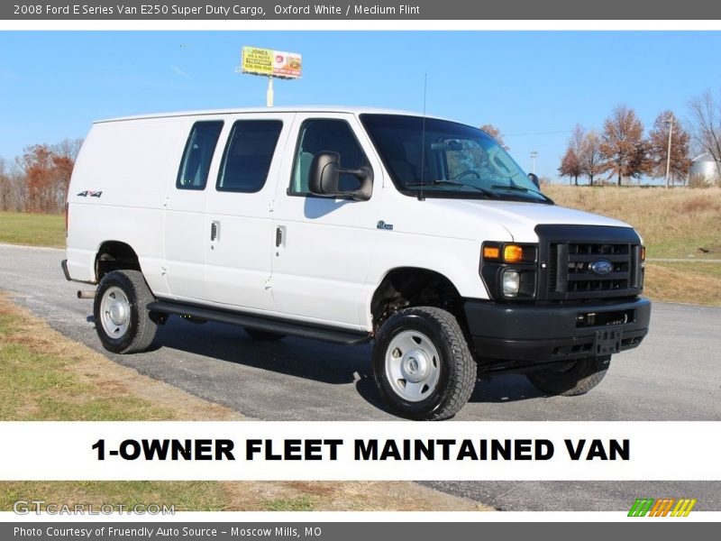 Oxford White / Medium Flint 2008 Ford E Series Van E250 Super Duty Cargo