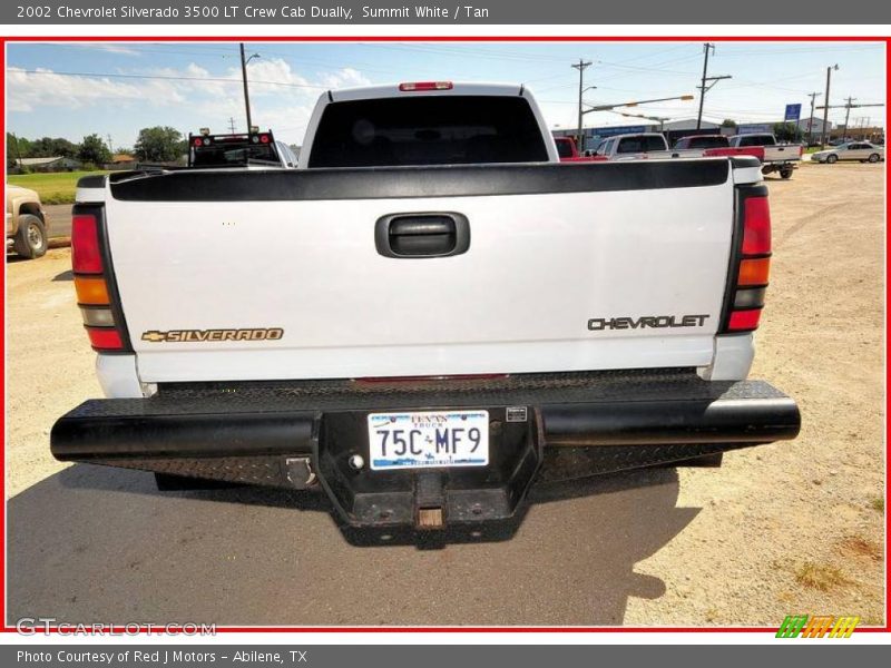 Summit White / Tan 2002 Chevrolet Silverado 3500 LT Crew Cab Dually
