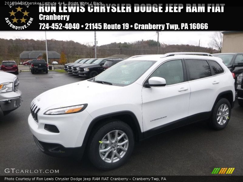 Bright White / Black 2018 Jeep Cherokee Latitude 4x4