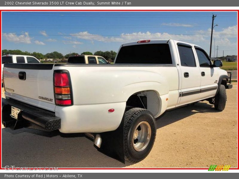 Summit White / Tan 2002 Chevrolet Silverado 3500 LT Crew Cab Dually