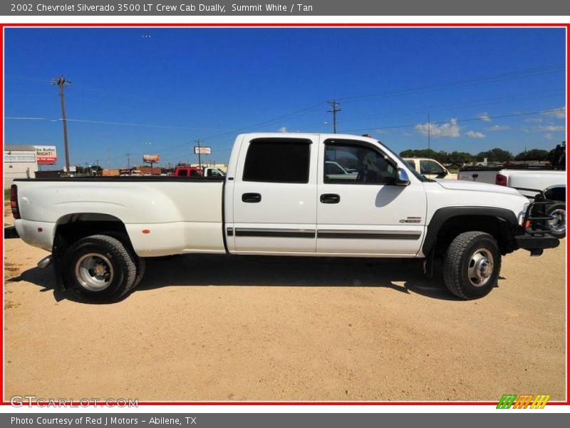 Summit White / Tan 2002 Chevrolet Silverado 3500 LT Crew Cab Dually