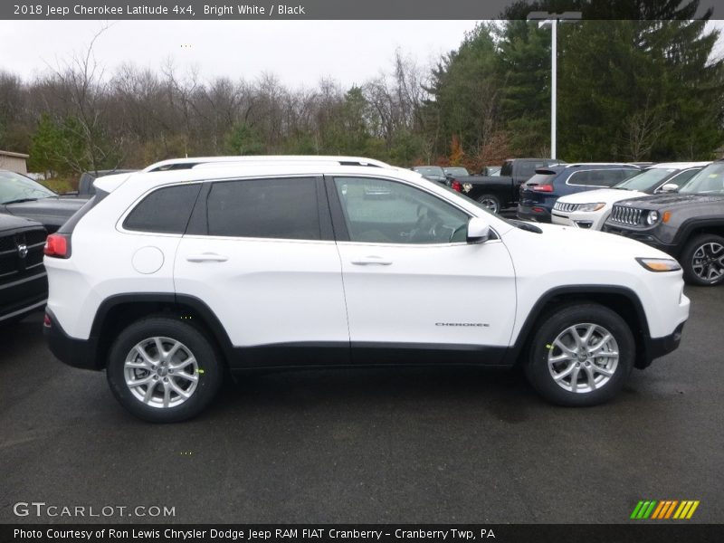 Bright White / Black 2018 Jeep Cherokee Latitude 4x4