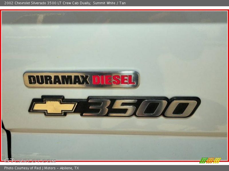 Summit White / Tan 2002 Chevrolet Silverado 3500 LT Crew Cab Dually