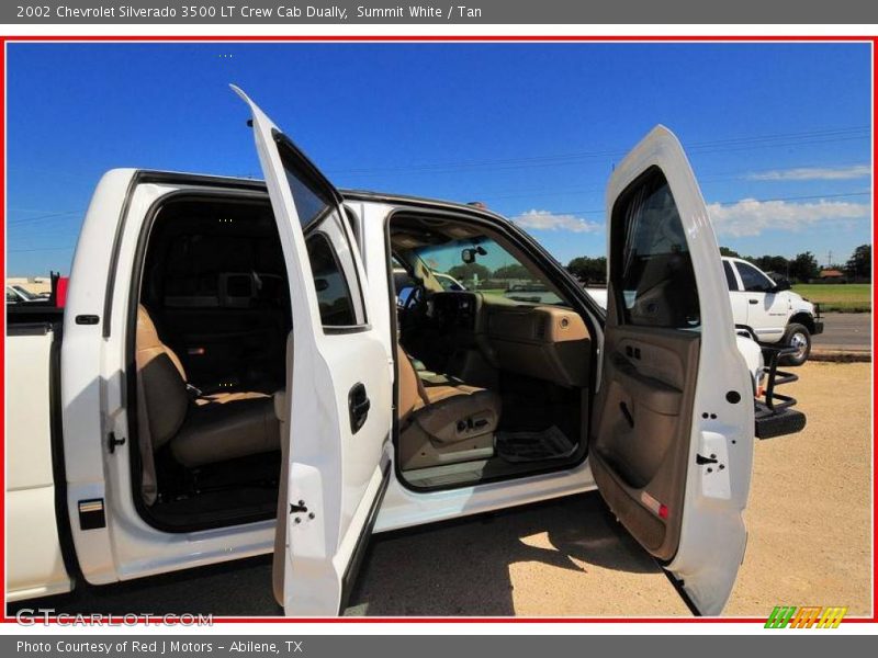 Summit White / Tan 2002 Chevrolet Silverado 3500 LT Crew Cab Dually