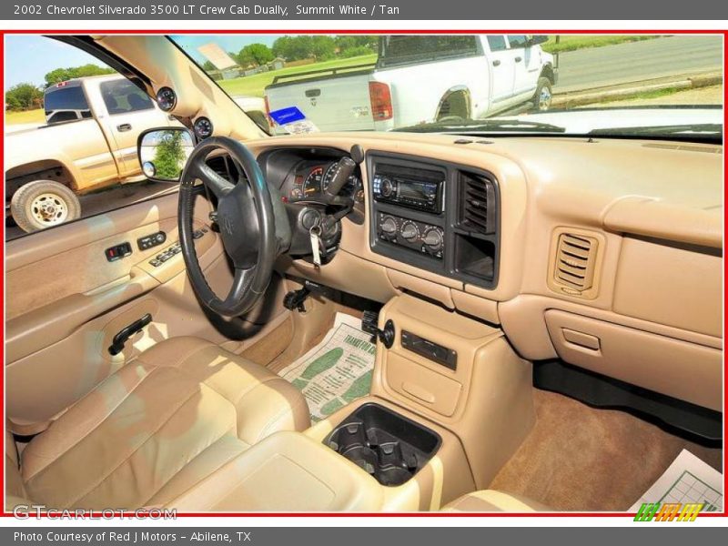 Summit White / Tan 2002 Chevrolet Silverado 3500 LT Crew Cab Dually