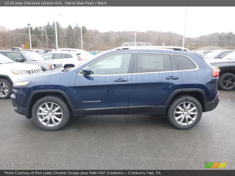 Patriot Blue Pearl / Black 2018 Jeep Cherokee Limited 4x4