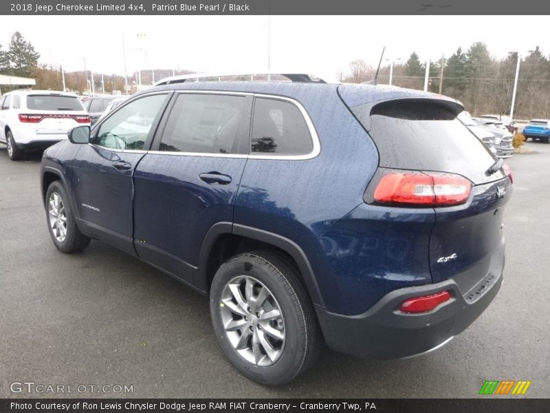 Patriot Blue Pearl / Black 2018 Jeep Cherokee Limited 4x4