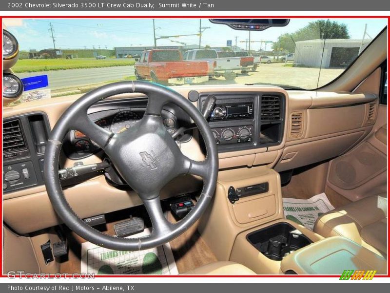 Summit White / Tan 2002 Chevrolet Silverado 3500 LT Crew Cab Dually
