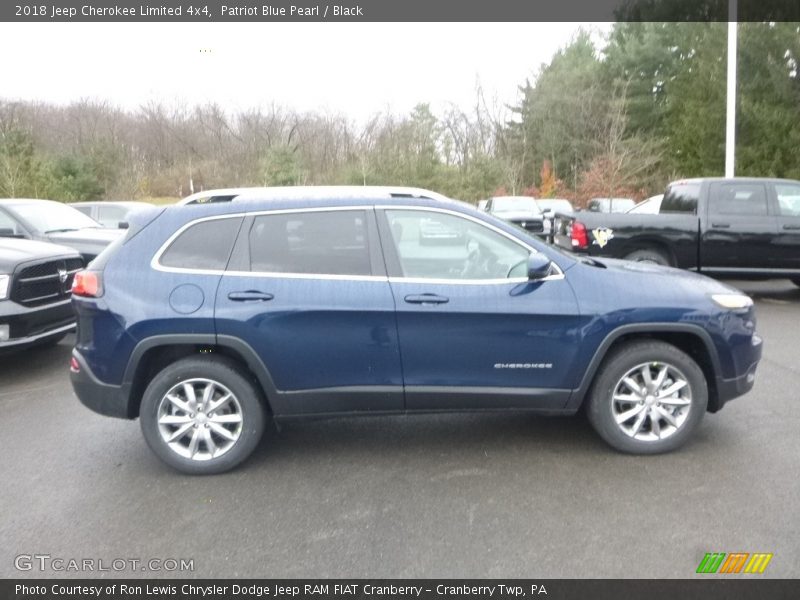 Patriot Blue Pearl / Black 2018 Jeep Cherokee Limited 4x4