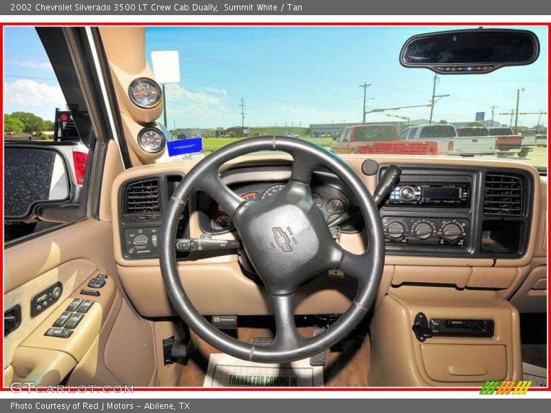 Summit White / Tan 2002 Chevrolet Silverado 3500 LT Crew Cab Dually