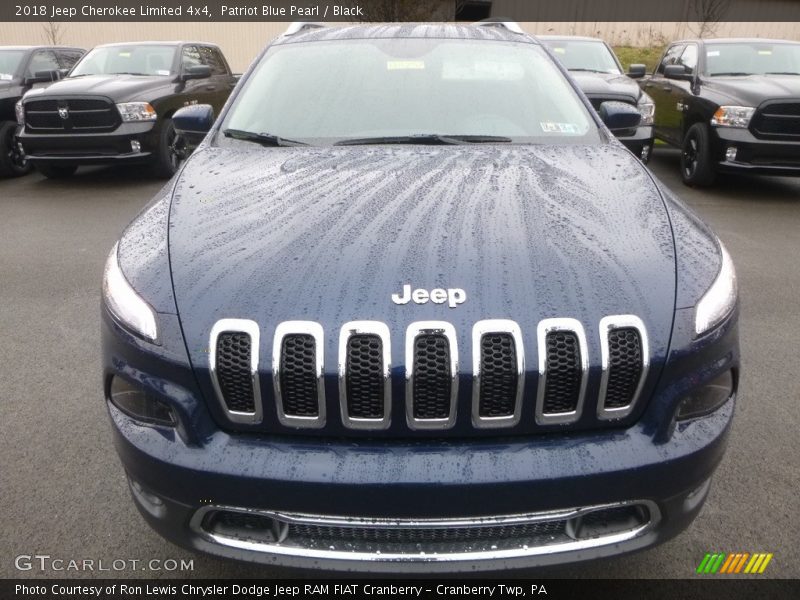 Patriot Blue Pearl / Black 2018 Jeep Cherokee Limited 4x4