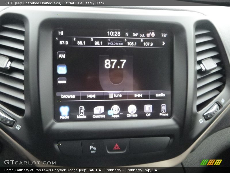 Audio System of 2018 Cherokee Limited 4x4