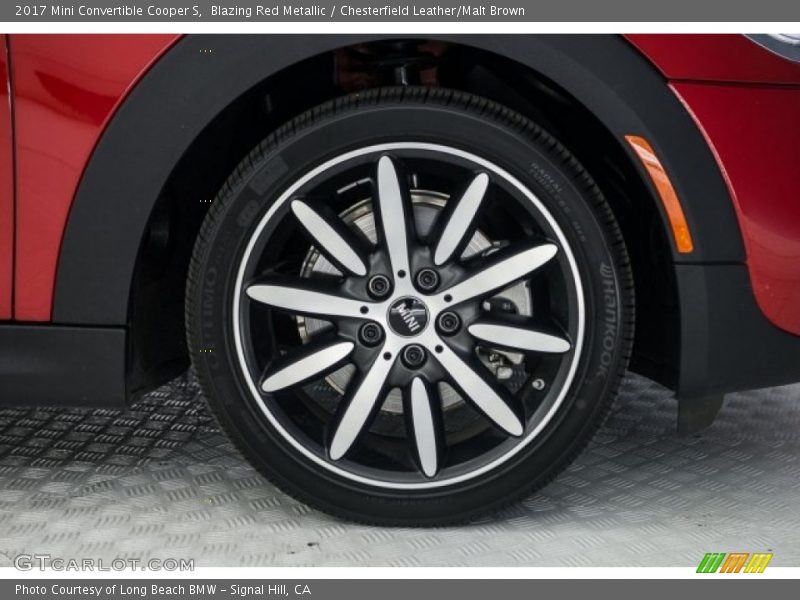 Blazing Red Metallic / Chesterfield Leather/Malt Brown 2017 Mini Convertible Cooper S