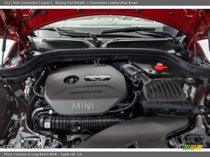 Blazing Red Metallic / Chesterfield Leather/Malt Brown 2017 Mini Convertible Cooper S
