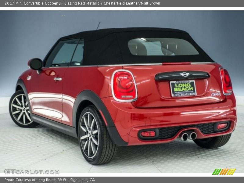 Blazing Red Metallic / Chesterfield Leather/Malt Brown 2017 Mini Convertible Cooper S