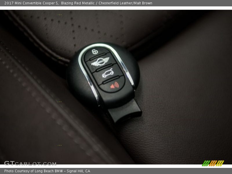 Blazing Red Metallic / Chesterfield Leather/Malt Brown 2017 Mini Convertible Cooper S