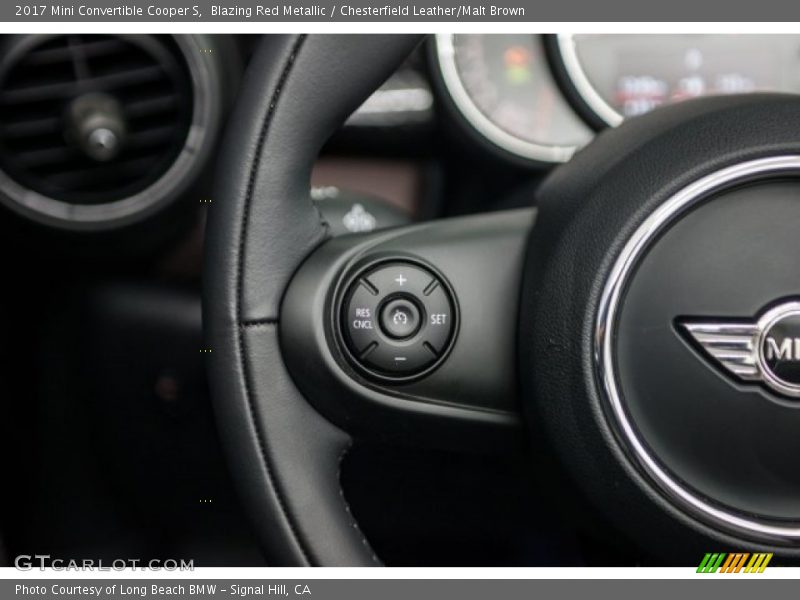 Blazing Red Metallic / Chesterfield Leather/Malt Brown 2017 Mini Convertible Cooper S