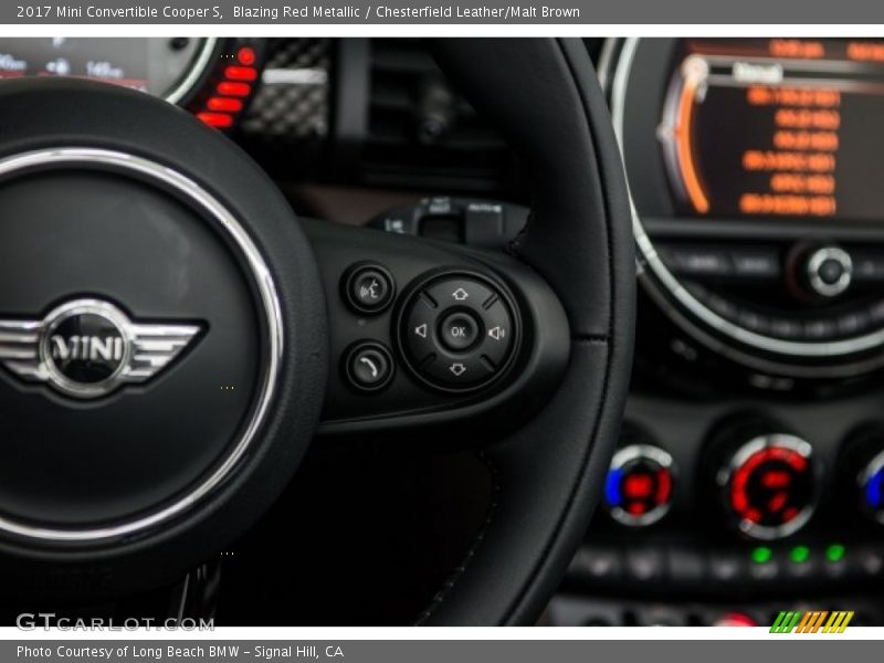 Blazing Red Metallic / Chesterfield Leather/Malt Brown 2017 Mini Convertible Cooper S