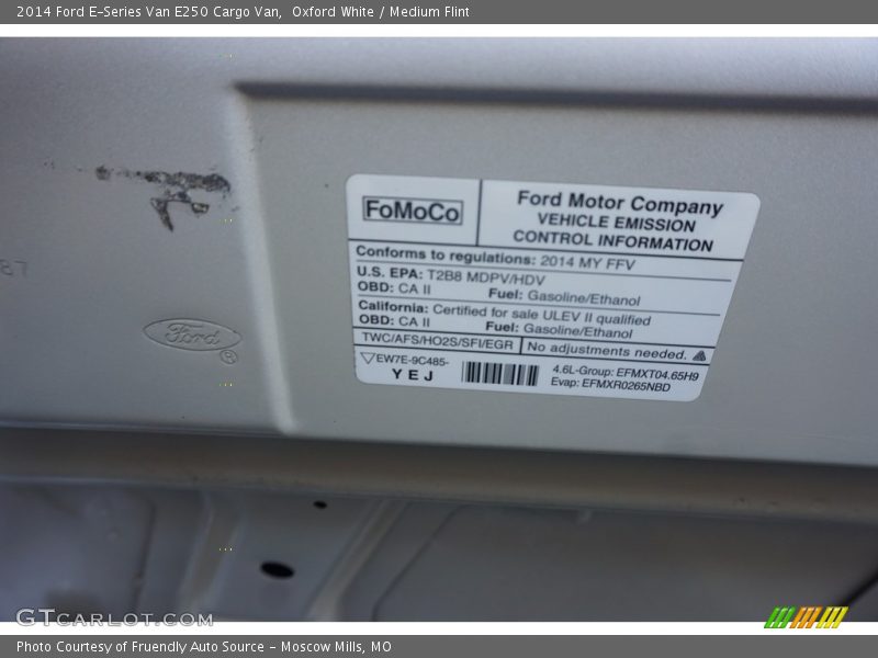 Oxford White / Medium Flint 2014 Ford E-Series Van E250 Cargo Van