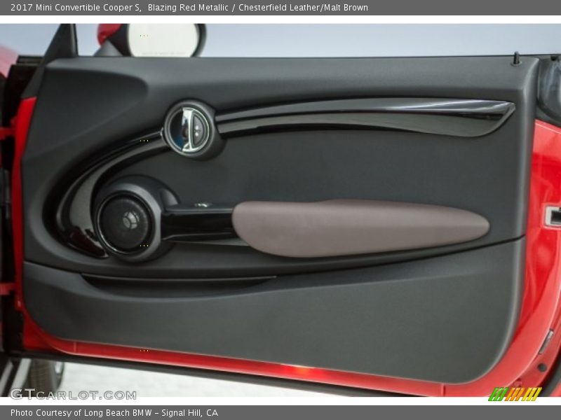 Blazing Red Metallic / Chesterfield Leather/Malt Brown 2017 Mini Convertible Cooper S