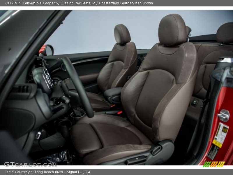 Blazing Red Metallic / Chesterfield Leather/Malt Brown 2017 Mini Convertible Cooper S