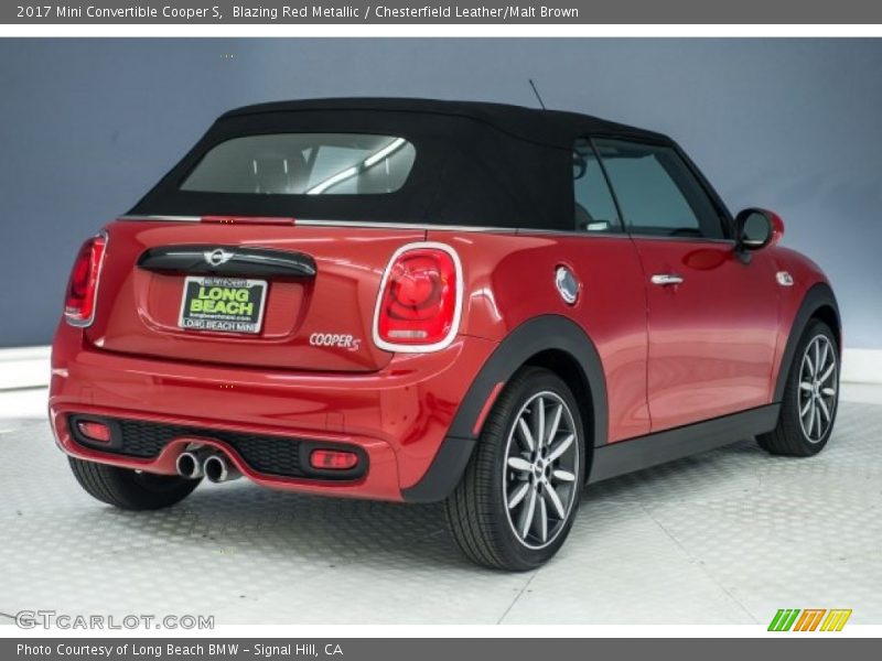 Blazing Red Metallic / Chesterfield Leather/Malt Brown 2017 Mini Convertible Cooper S
