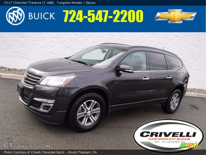 Tungsten Metallic / Ebony 2017 Chevrolet Traverse LT AWD